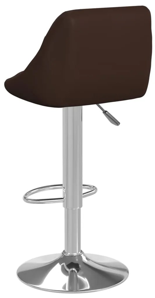 Bancos de bar 2 pcs couro artificial castanho