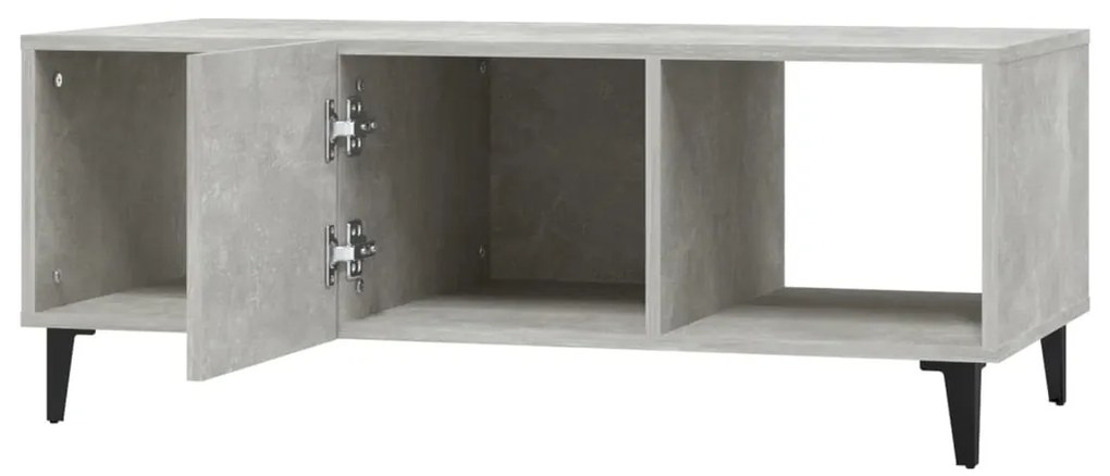 Mesa de centro 102x50x40 cm madeira processada cinza cimento