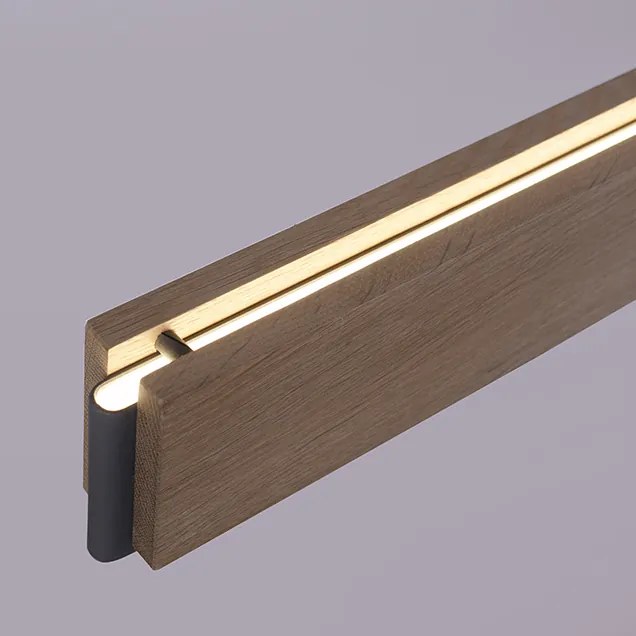 Lâmpada suspensa de madeira 121 cm incluindo LED com controle remoto - Ajdin Moderno