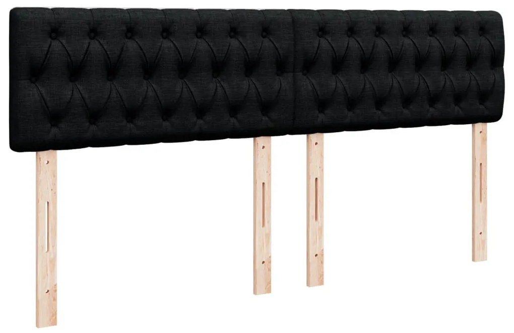 Cama com molas/colchão 180x200 cm tecido preto