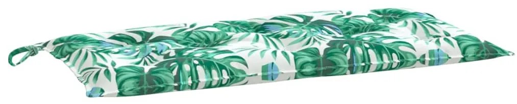 Almofadões banco jardim 2 pcs 100x50x7 cm oxford padrão folhas