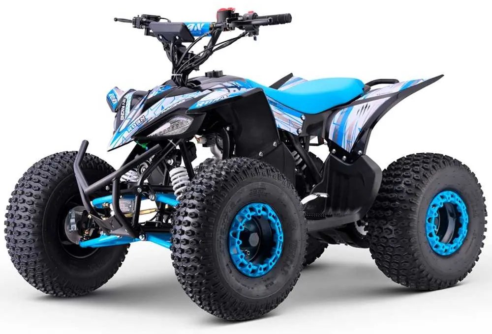 MINI MOTO 4 GASOLINA PARA CRIANÇAS 125cc Roan Ratte R8 automático com Marcha Atrás Azul