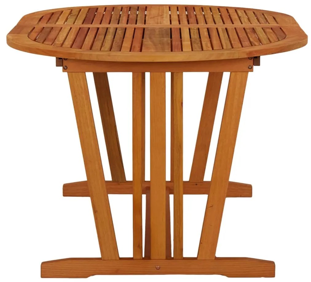 Mesa de jardim 200x100x75 cm madeira de eucalipto maciça