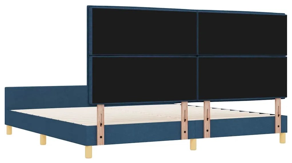 Cama vidaXL Azul 200x200 cm Tecido