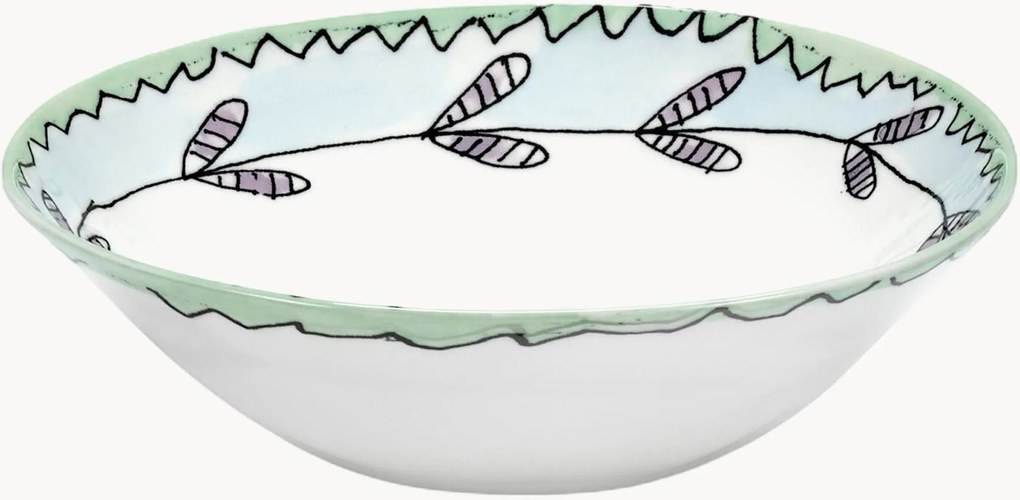 Taças pequenas em porcelana Fine Bone China Midnight Flowers, conjunto de 2