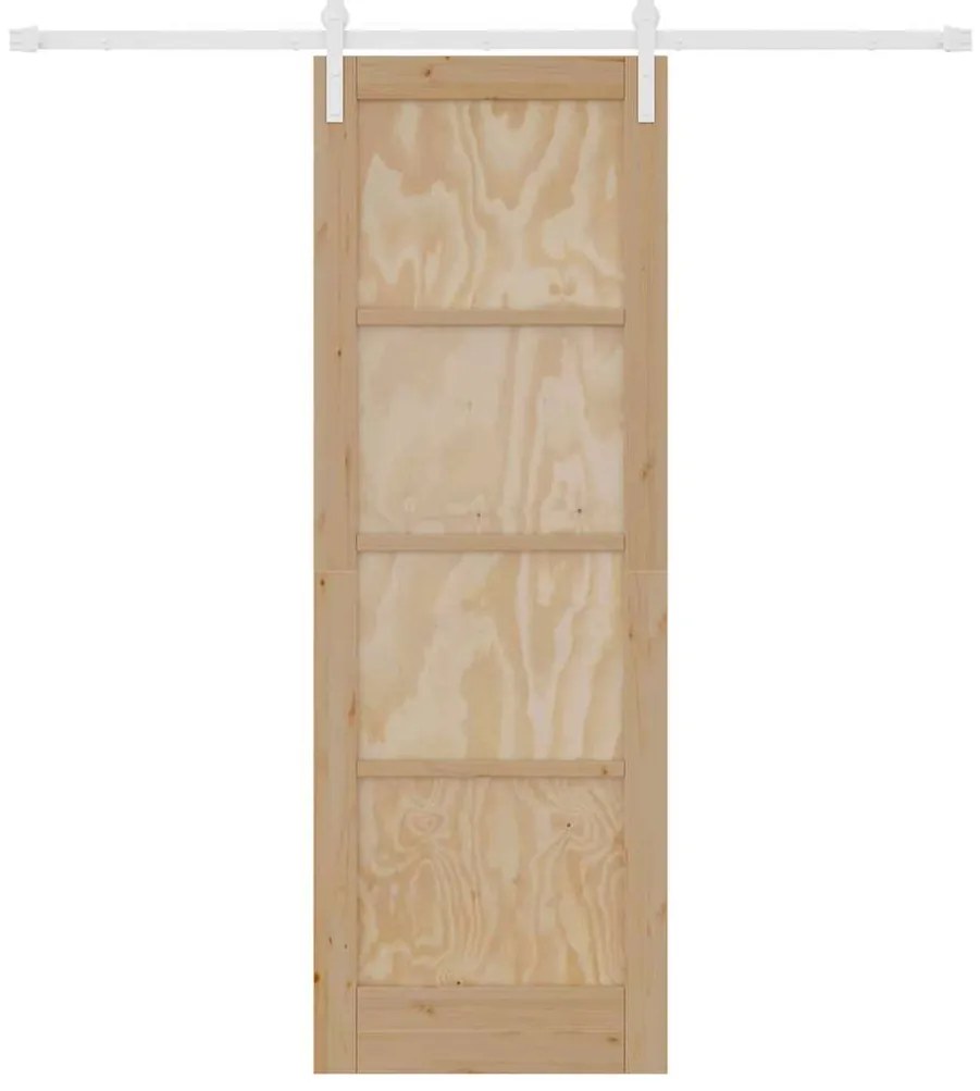 Porta Deslizante com Conjunto de Hardware 73.5x211 cm Madeira Sólida d