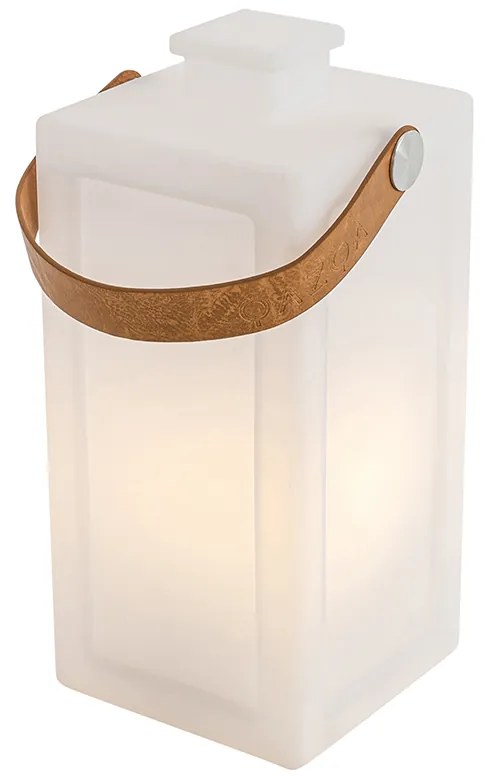LED Conjunto de 2 Candeeiros de Mesa Brancos Efeito Chama Recarregáveis IP44 - Stard Design