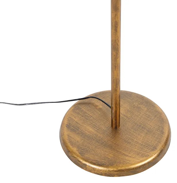 Candeeiro de pé vintage dourado 145 cm - Botanica Rústico