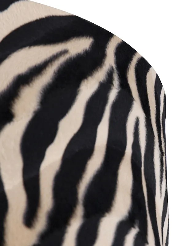 Abajur de veludo com design de zebra 40/40/40 interior dourado Clássico / Antigo