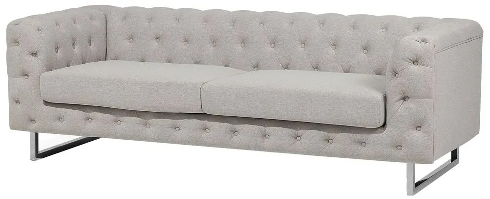 Conjunto de sofás com 5 lugares em tecido creme VISSLAND Beliani