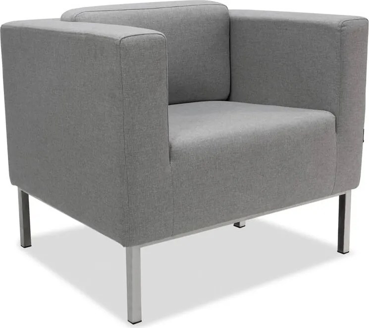 Sofá de Receção Hamar Riva Cinza em Tecido 800x680x750 mm