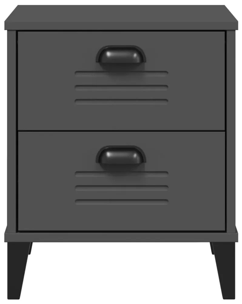 Mesa de cabeceira VIKEN derivados de madeira cinzento antracite