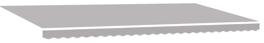 Toldo Retrátil Manual com LED Cinzento-Claro 600x300 cm, Tecido de Sub