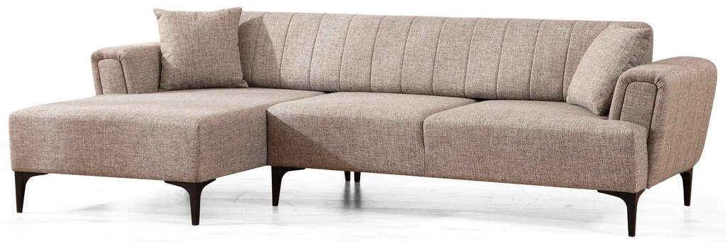 Sofá-cama de canto Hamlet – Castanho Claro – 140x270 cm