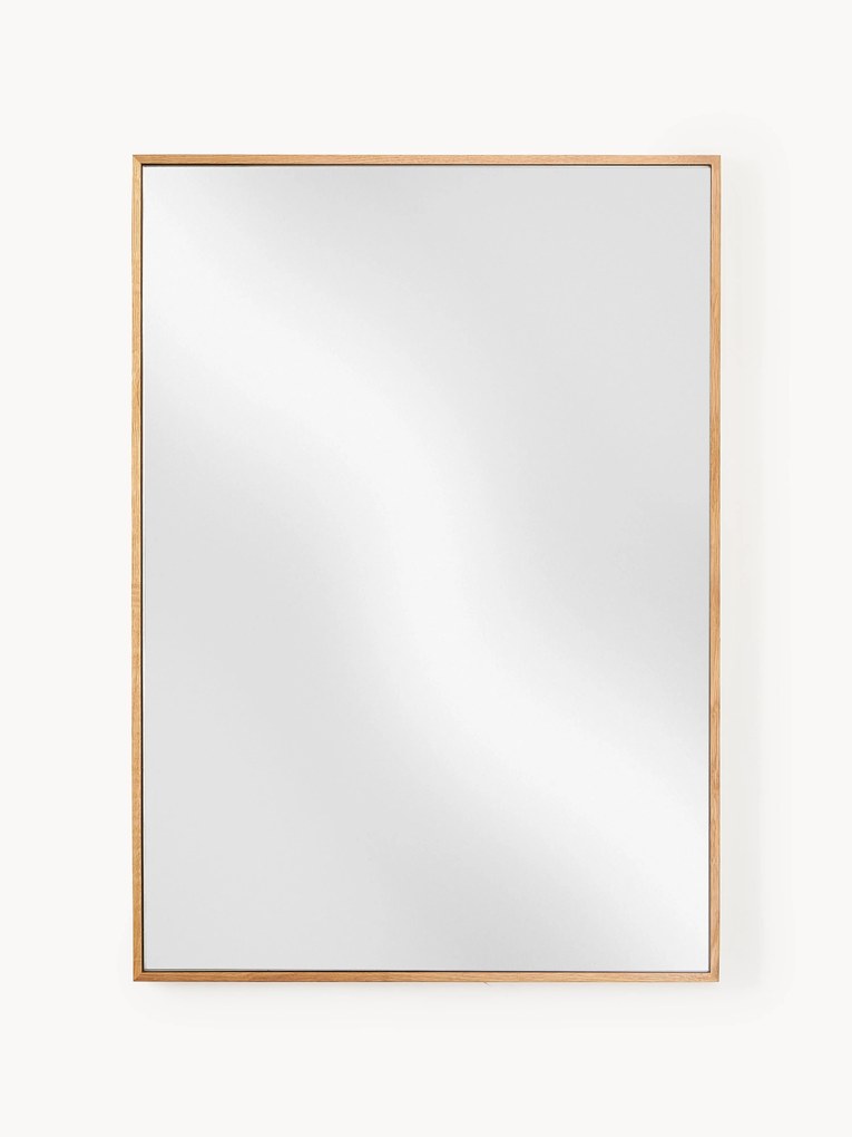 Espelho de parede rectangular com moldura em madeira de carvalho Avery
