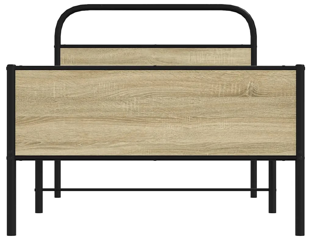 Estrutura cama s/ colchão derivados de madeira carvalho sonoma
