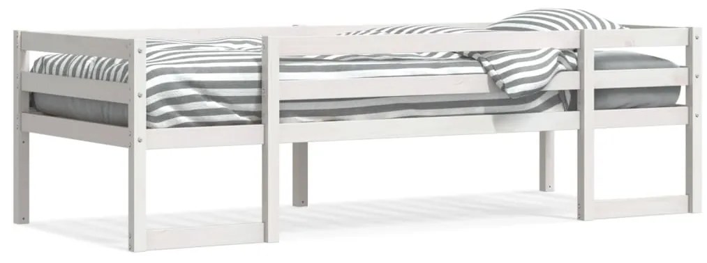 Estrutura de cama infantil 90x190 cm pinho maciço branco