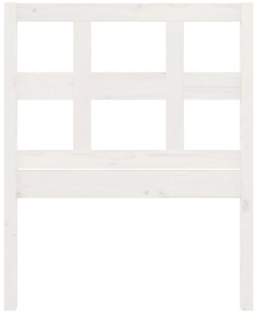 Cabeceira de cama 95,5x4x100 cm madeira de pinho maciça branco