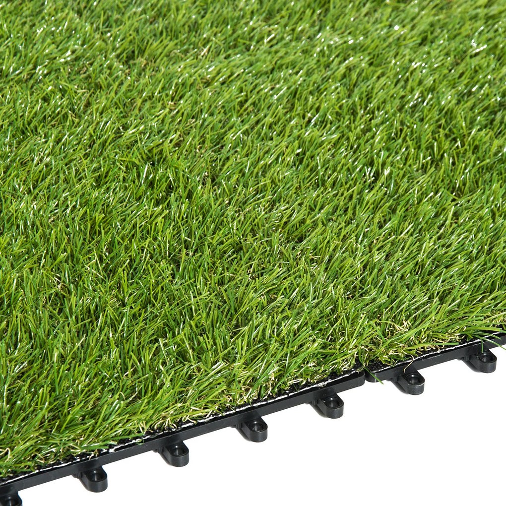 Grama artificial Terraço Grama sintética Conjunto de 10 peças 30x30x3.5cm