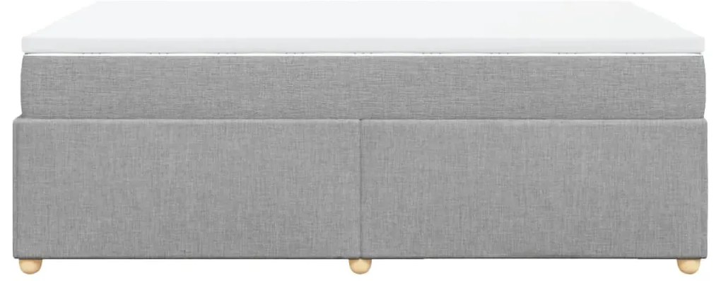 Cama com molas/colchão 120x200 cm tecido cinza-claro