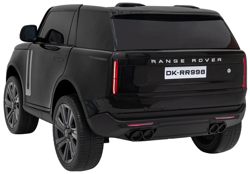 Carro elétrico para Crianças 2 Lugares Range Rover SUV Lift 12V 4x4 Rodas Espuma EVA, Assento couro ecológico Preto