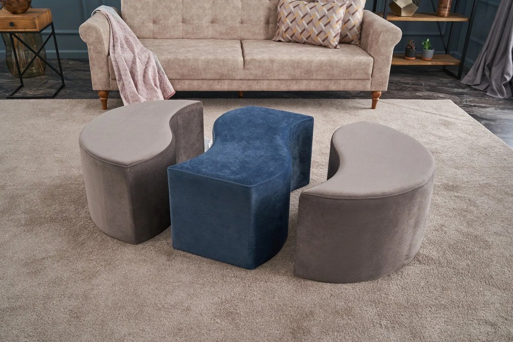 Pouffe Alya Puf – Mink Blue – 120 cm x 40 cm x 80 cm