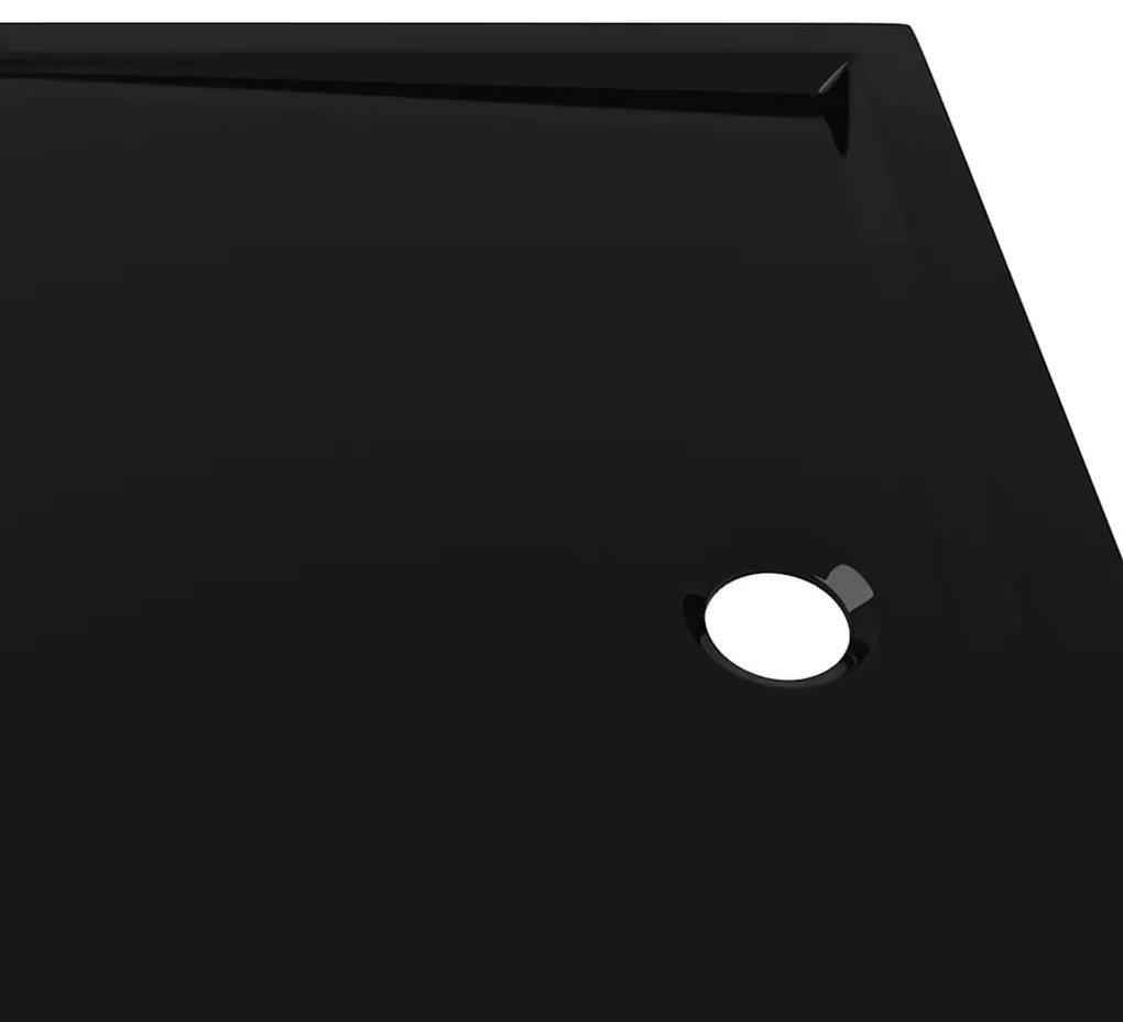 Base de chuveiro retangular 80x110 cm ABS preto
