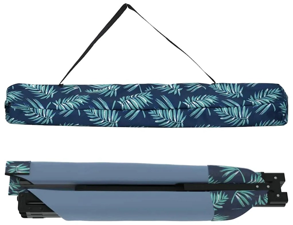 Cama de Sol Dobravel com Bolsa de Transporte Padrão de Folhas Tecido O