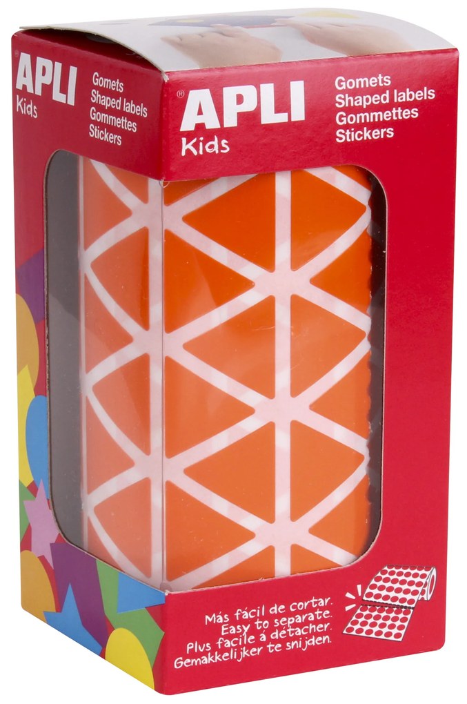 Rolo Autocolantes Triangular Laranja 20MM
