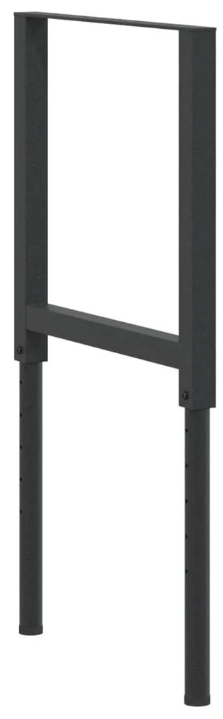 Estruturas bancada ajustáveis 2 pcs 55x(69-95,5) cm metal preto