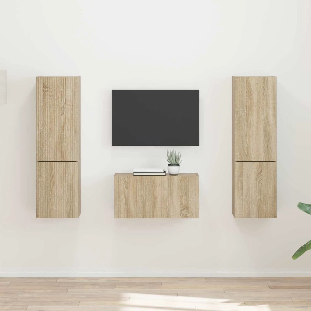 vidaXL Conjunto de móvel de TV 5 pcs Carvalho Sonoma