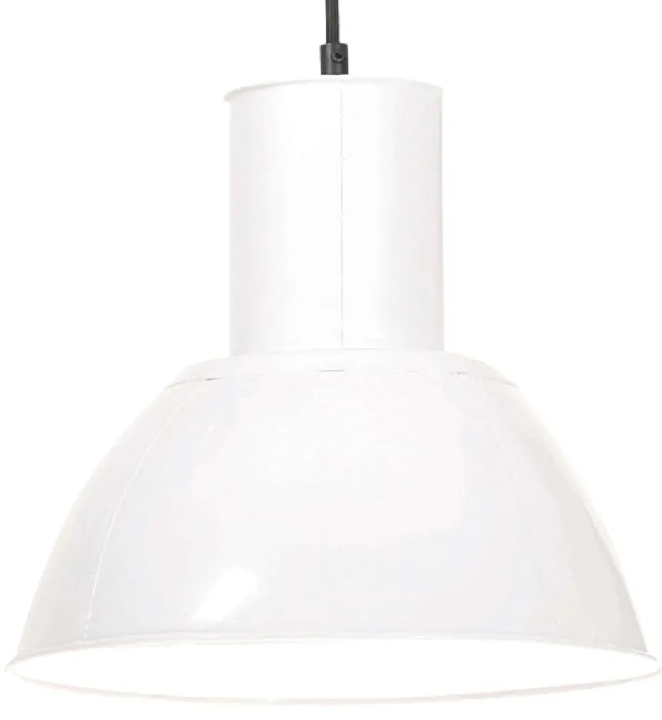 Candeeiro suspenso redondo 25 W 28,5 cm E27 branco