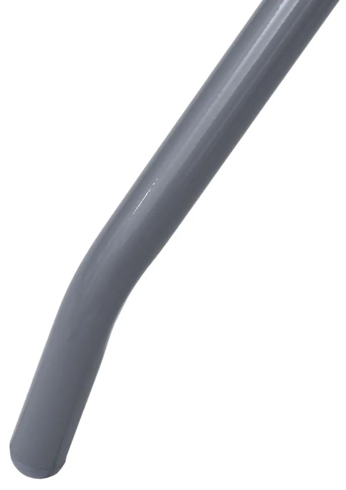 Mesa de jardim 60 cm aço e vidro cinzento-claro