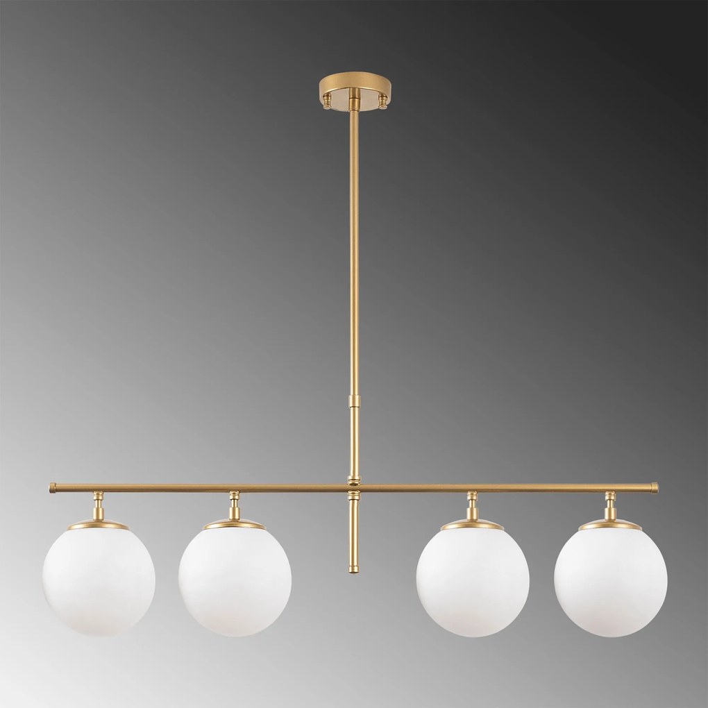 Candeeiro de Teto Roe – Dourado Brilhante – 81 x 15 x 36-76 cm