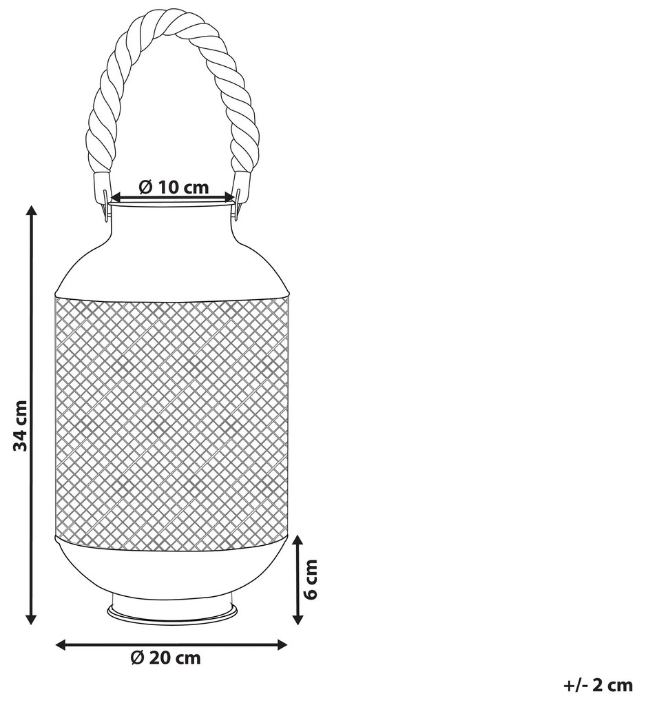 Lanterna decorativa em metal branco CORON Beliani