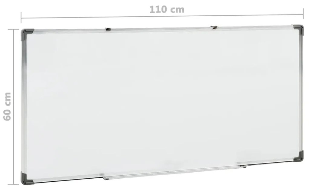 Quadro magnético 110x60 cm aço branco