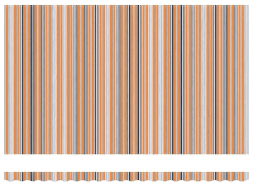 Toldo Retrátil Manual com Listras Multicoloridas 500x300 cm