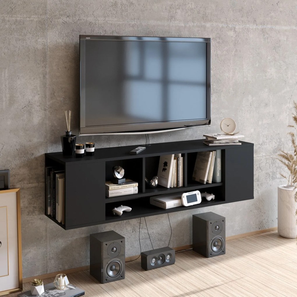 Móvel para TV Paldi – Preto – 135x39x35,2 cm