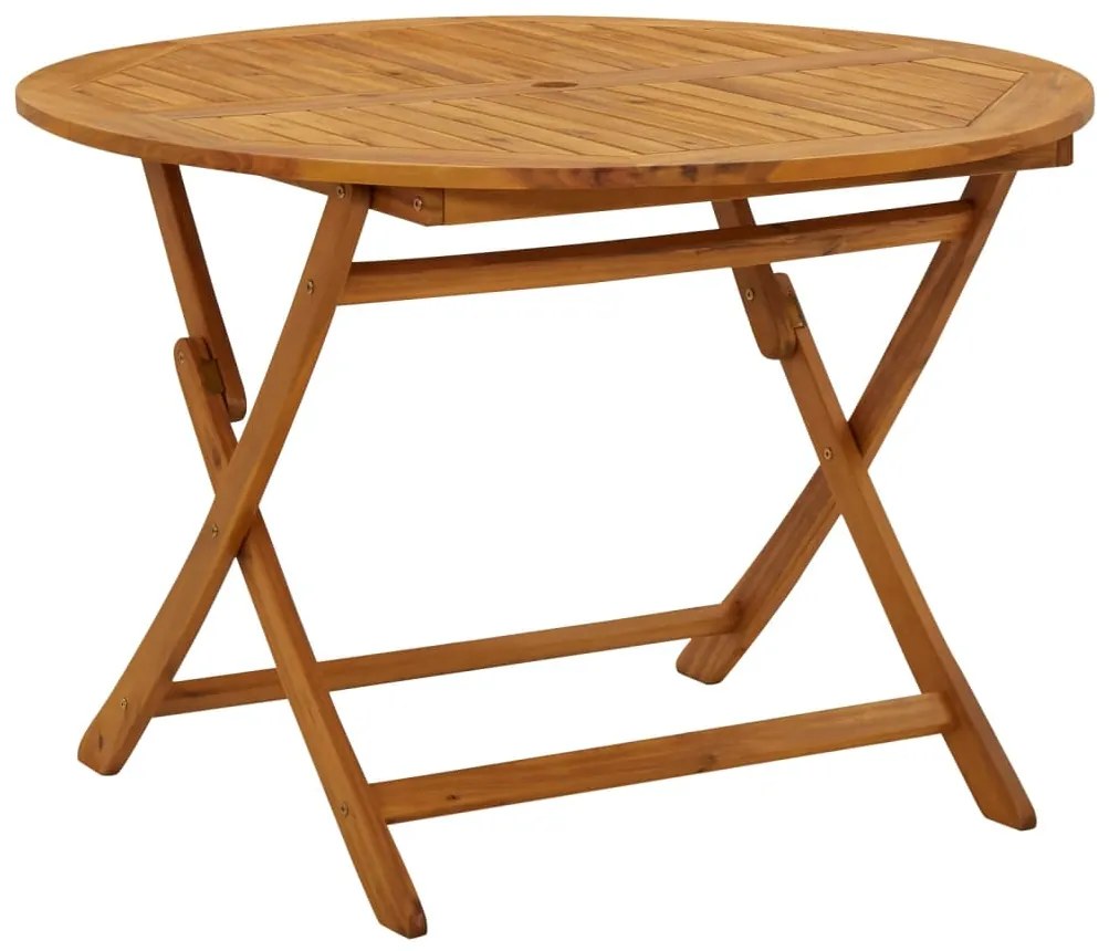 5 pcs conjunto de jantar p/ jardim madeira de acácia maciça