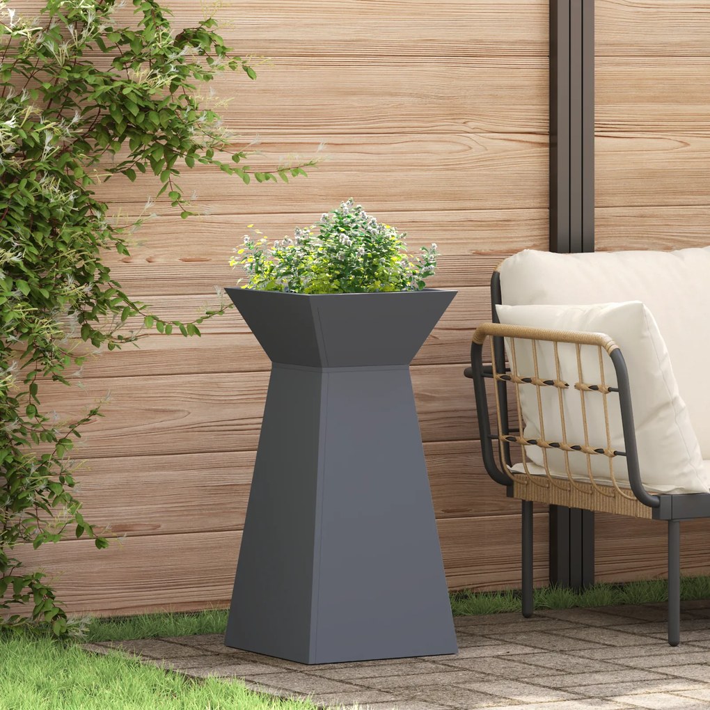 vidaXL Suporte para Plantas Antracite Plástico 35 x 35 x 73 cm Vaso