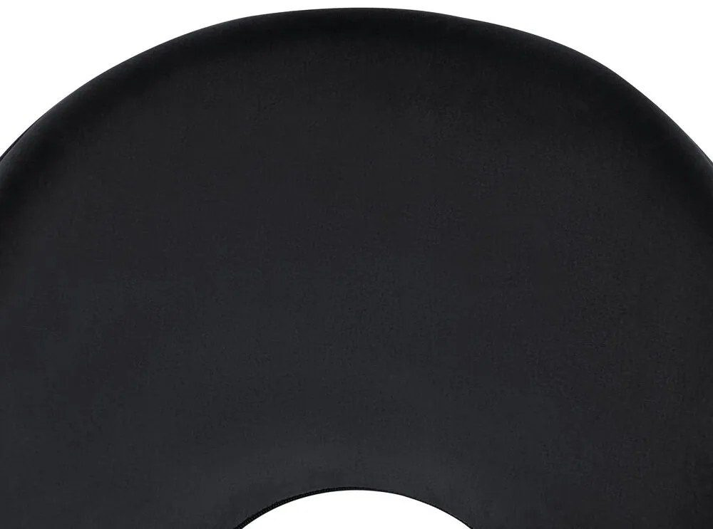 Conjunto de 2 cadeiras de jantar em veludo preto MAGALIA Beliani