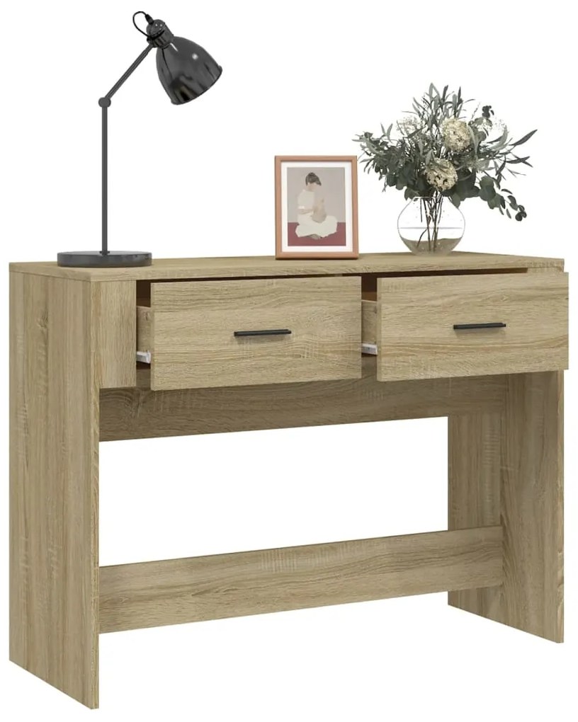 Mesa consola 100x39x75 cm derivados de madeira carvalho sonoma