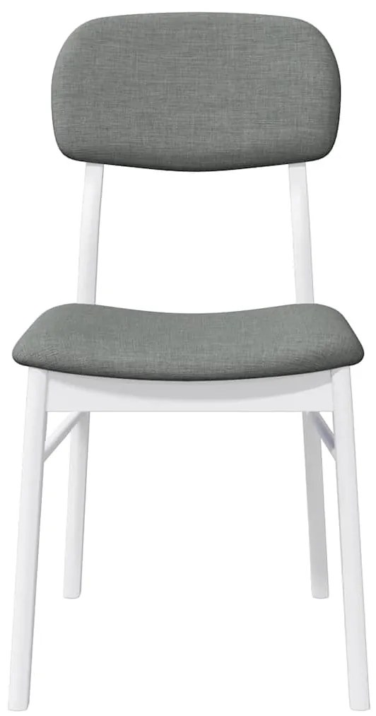 Cadeiras de jantar com almofadões 2 pcs madeira maciça branco