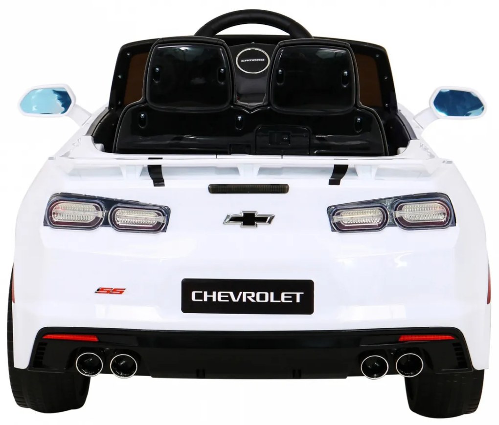 Carro elétrico para Crianças 12V Chevrolet CAMARO 2SS Rodas de EVA, Assento de couro Branco