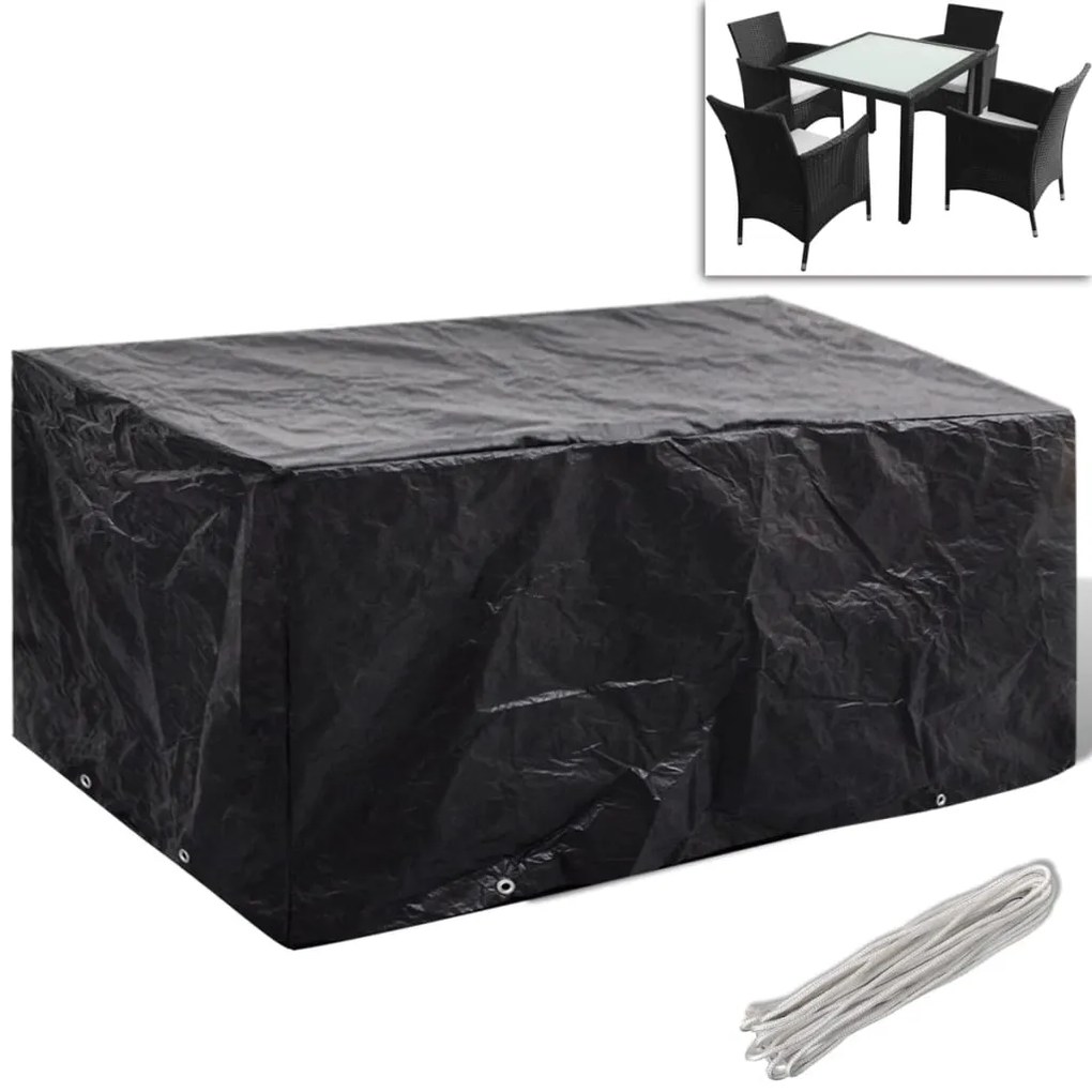 vidaXL Capa para mobiliário de jardim com 8 ilhós 180x140x90 cm