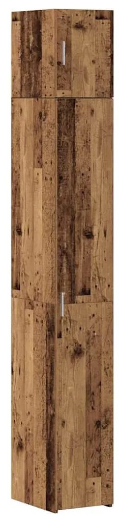 Armário Slim vidaXL Madeira Antiga 30x42,5x225 cm Madeira Engenharia