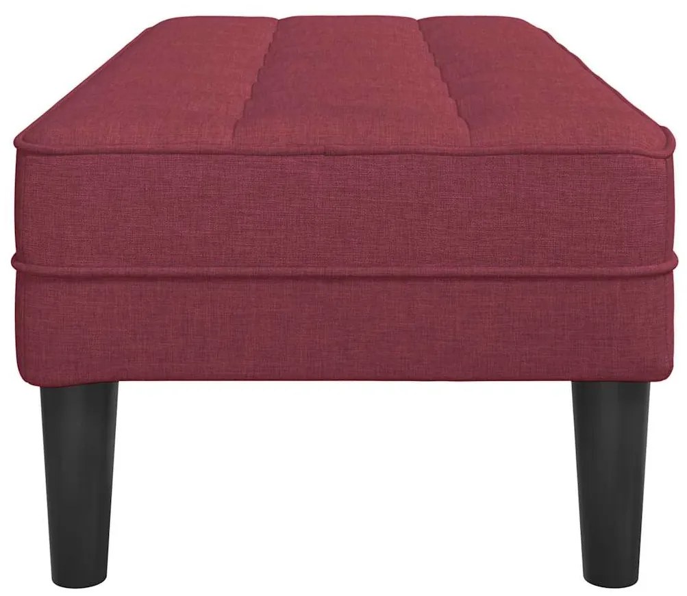 Banco vidaXL Vermelho Vinho 113x57x39 cm Tecido