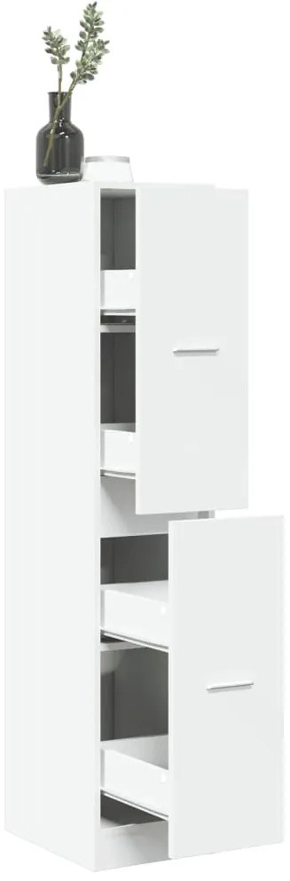 vidaXL Armário boticário 30x41x144,5 cm derivados de madeira branco