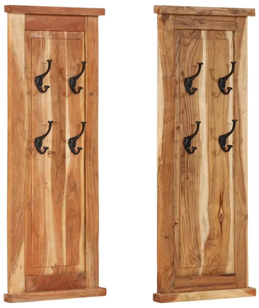 Bengaleiros 2 pcs madeira de acácia maciça 38x100 cm