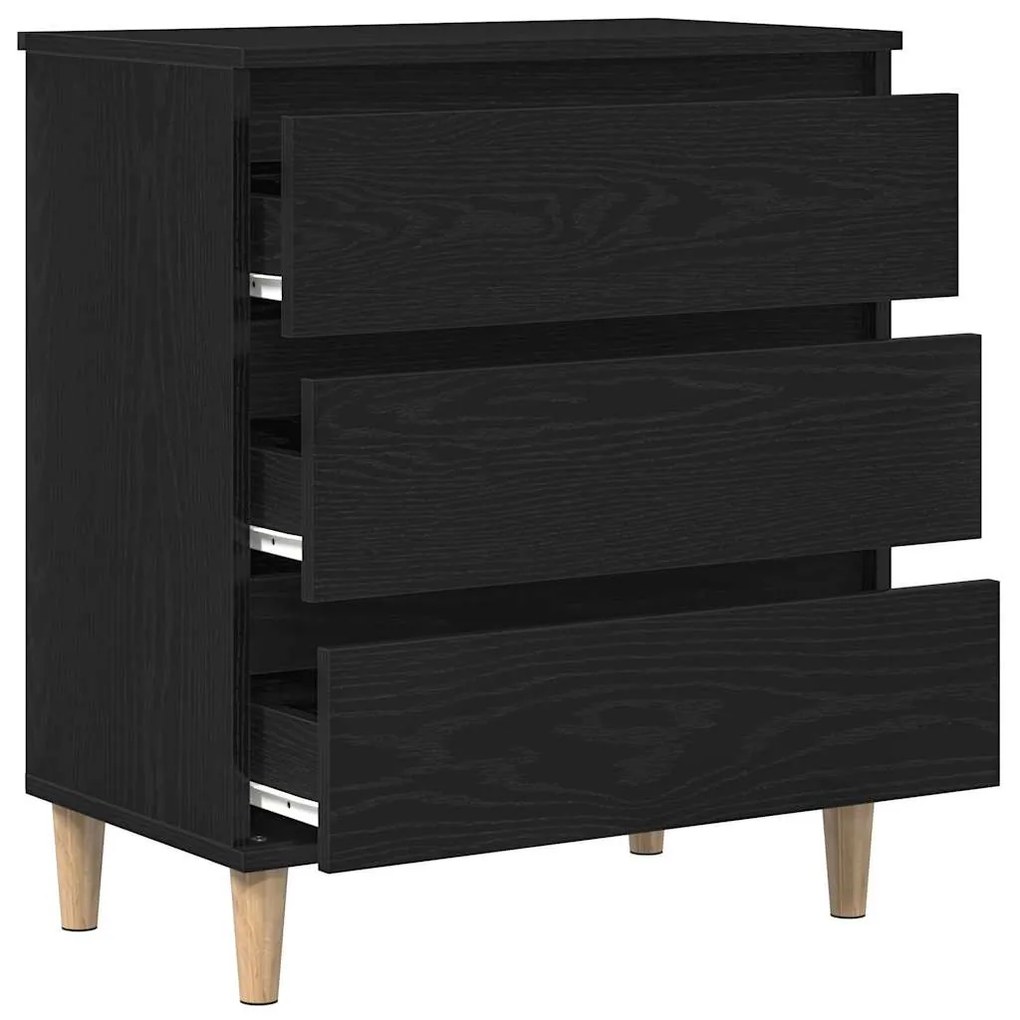 Sideboard vidaXL Preto Carvalho 60x35x70 cm em Madeira Derivada